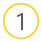 Zahl 1 in einem gelben Kreis symbolisiert erste Handlungsmöglichkeit auf der Spectos Website zur Marktforschung.