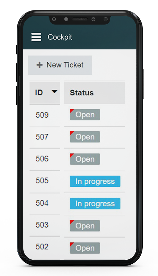 Example view CIRS: Single ticket