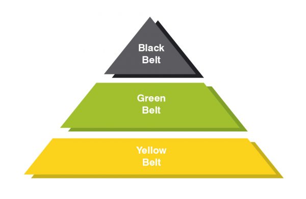The pyramid of Six Sigma describes the hierarchy of the different belt-certifications. Pyramid of Six Sigma Lean Management