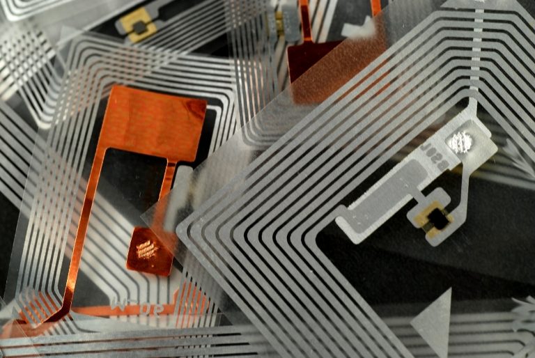 Nahaufnahme der RFID Tags Nahaufnahme der RFID Tags