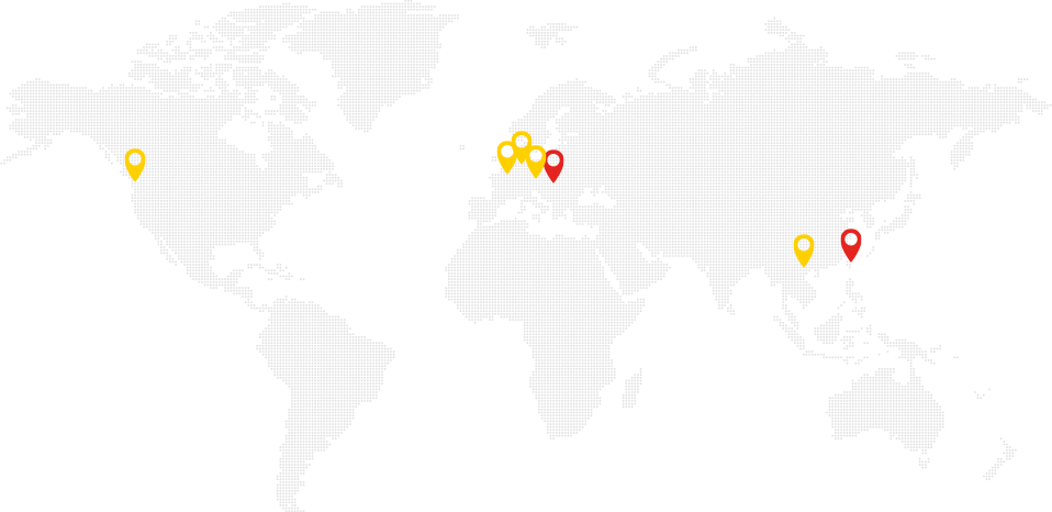 Spectos Offices on worldmap