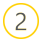 Zahl 2 in einem gelben Kreis symbolisiert zweite Handlungsmöglichkeit auf der Spectos Website zur Marktforschung.